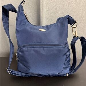 Travelon Navy Blue Nylon Crossbody Shoulder Bag